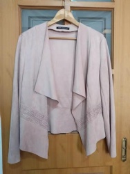 suede fabric coat