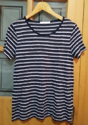 linen striped T-shirt